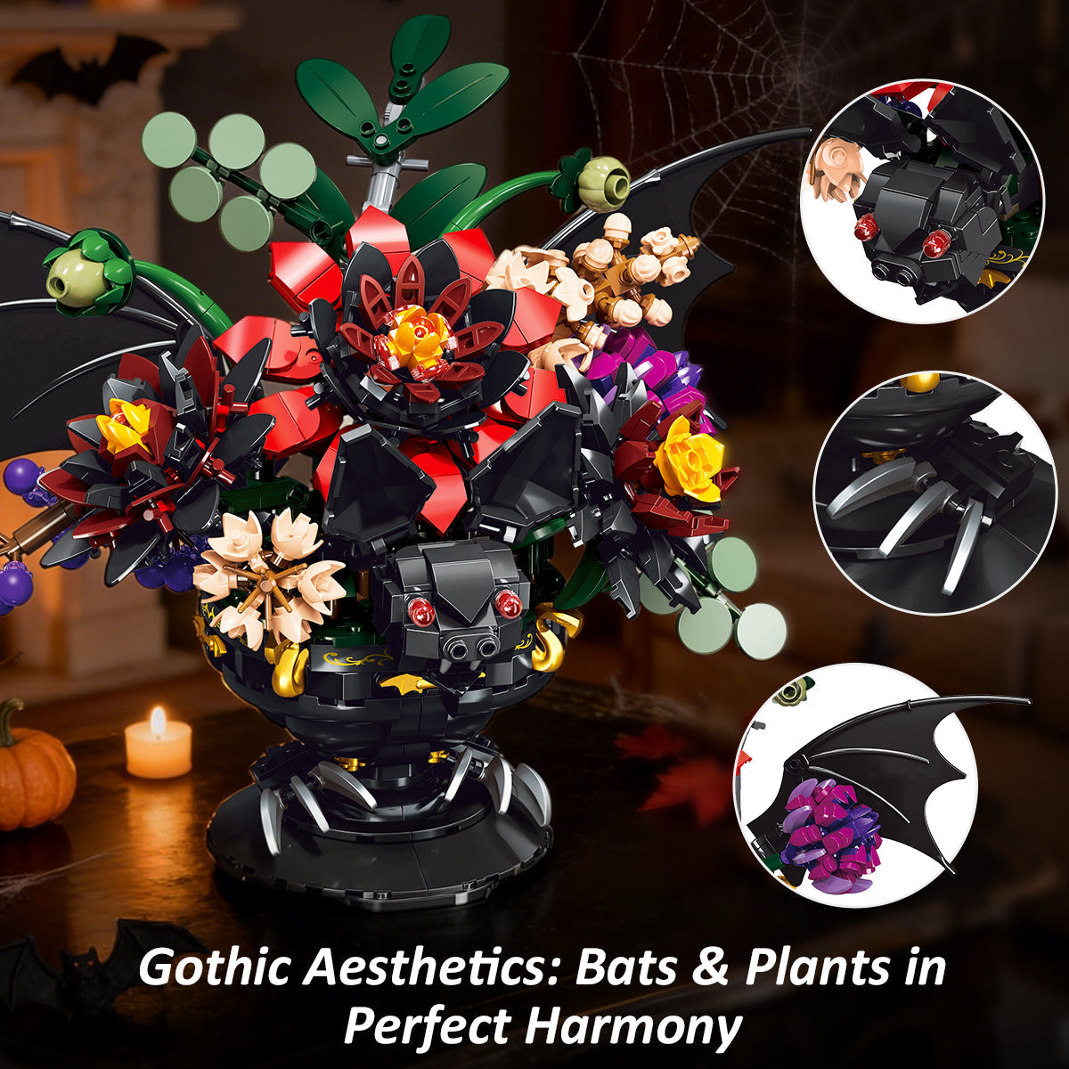 Gothic Blooming Bat Flower Collection
