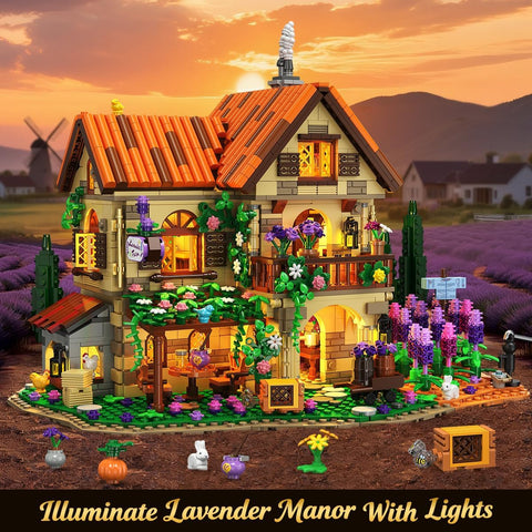Villa di Lavanda da Costruire con Luci LED