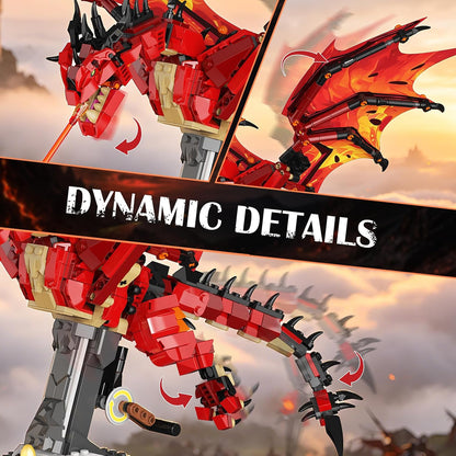 Drago di Fuoco da Costruire – Set STEM con Luci
