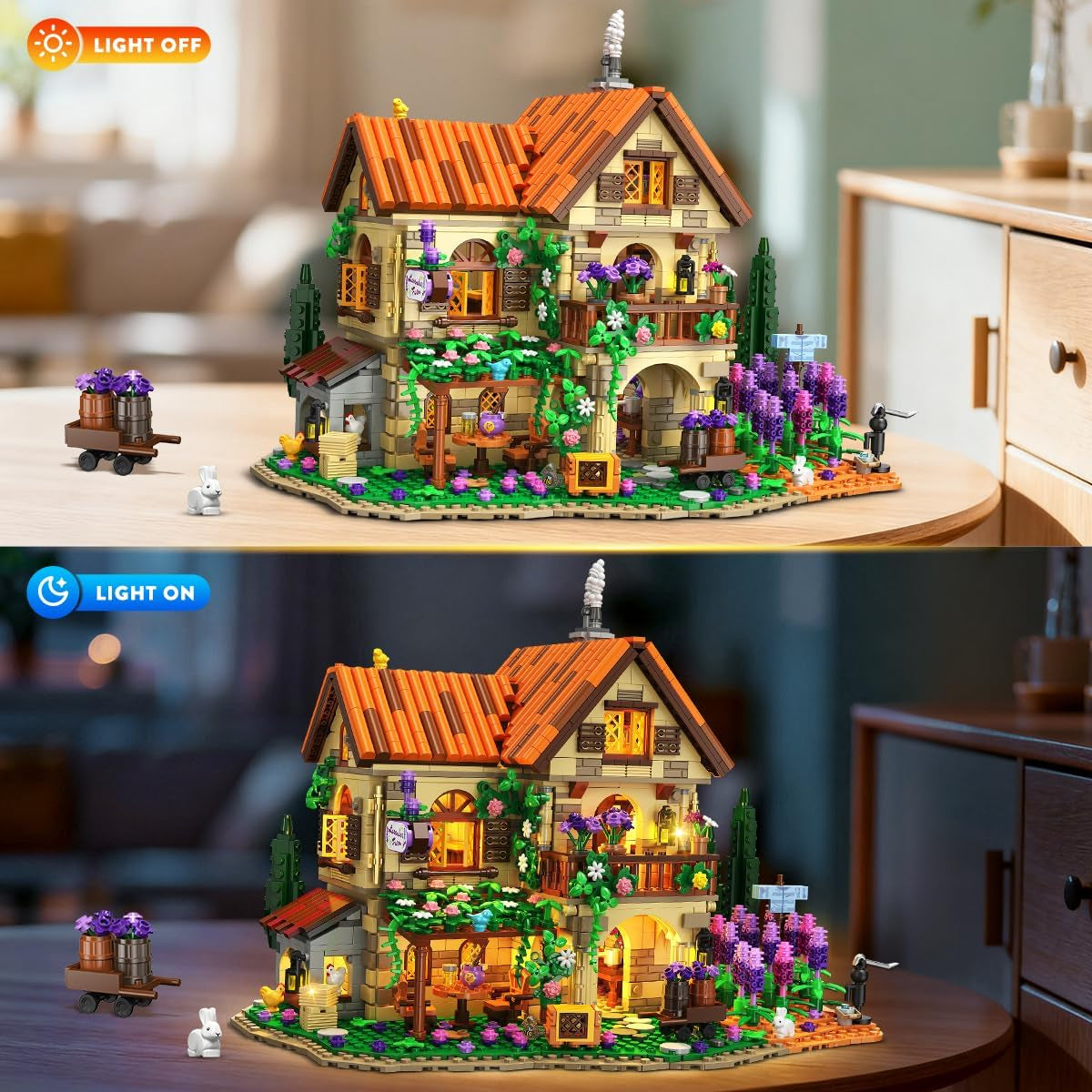 Villa di Lavanda da Costruire con Luci LED