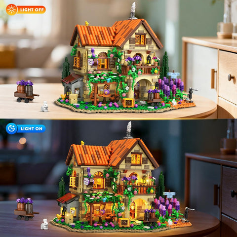 Villa di Lavanda da Costruire con Luci LED