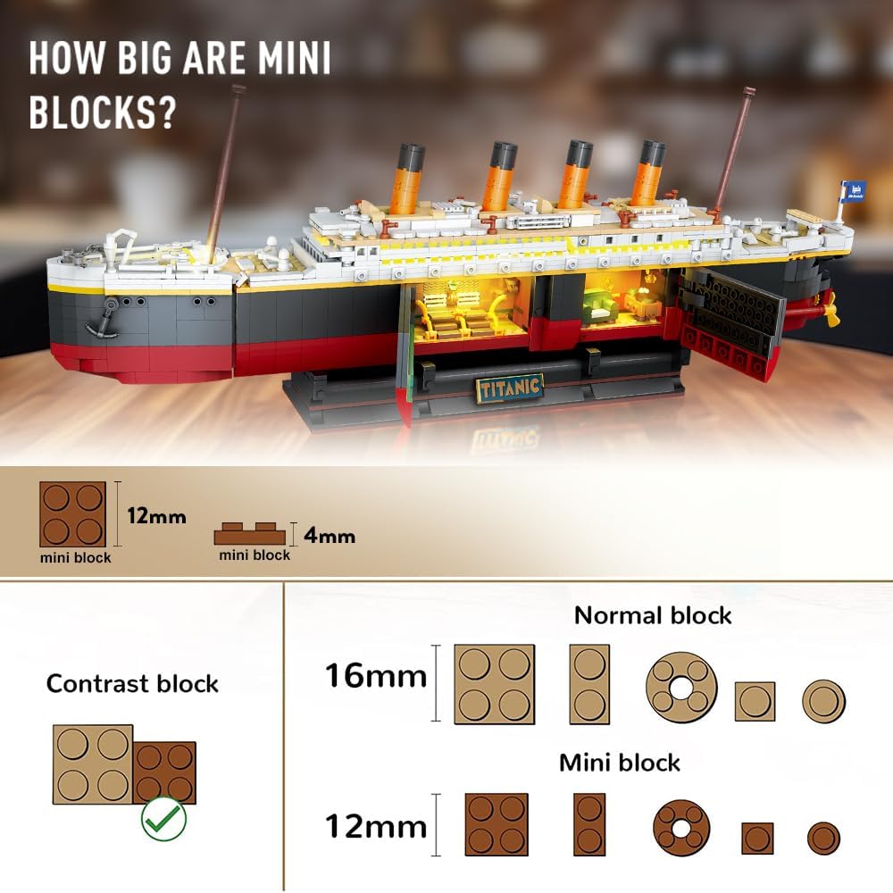 Titanic da Costruire – Set con Illuminazione LED