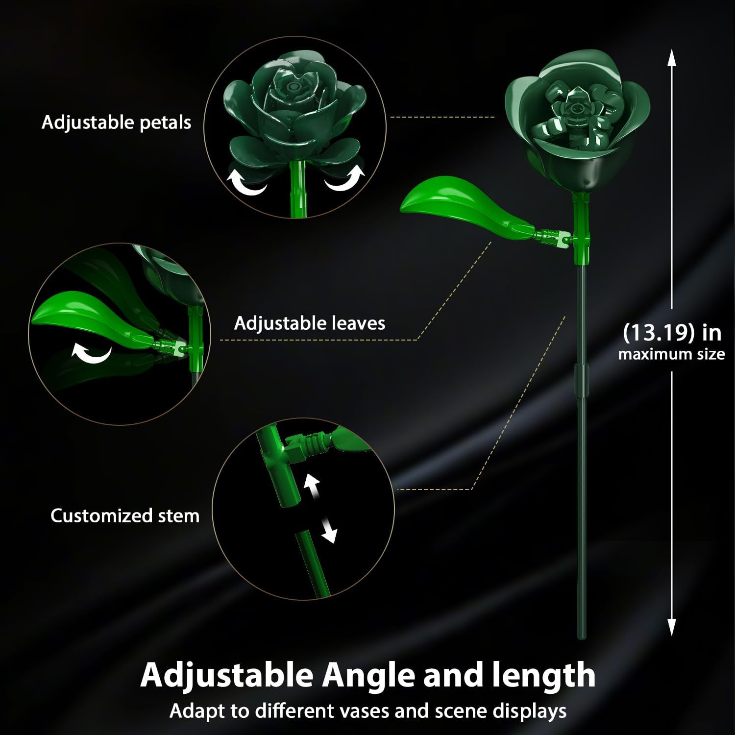 Set di Costruzioni Bouquet di Fiori con Luci LED