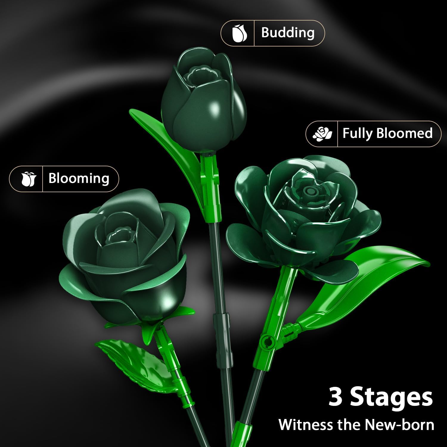 Set di Costruzioni Bouquet di Fiori con Luci LED