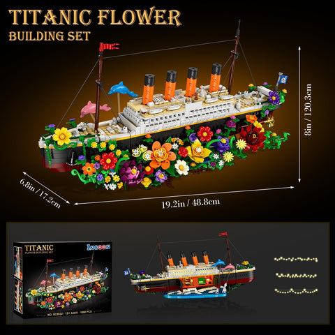 Set di Costruzioni Titanic Floreale con Luci LED
