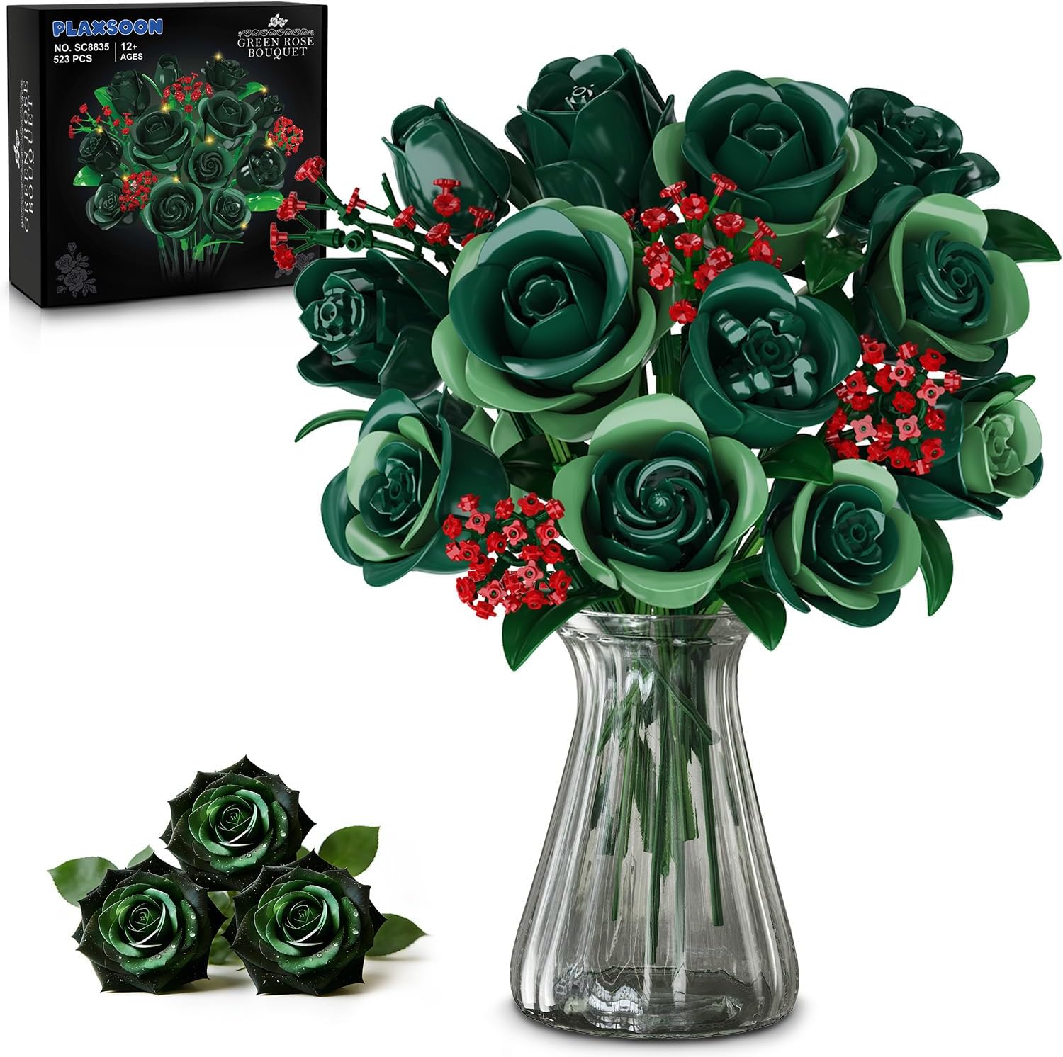 Set di Costruzioni Bouquet di Fiori con Luci LED