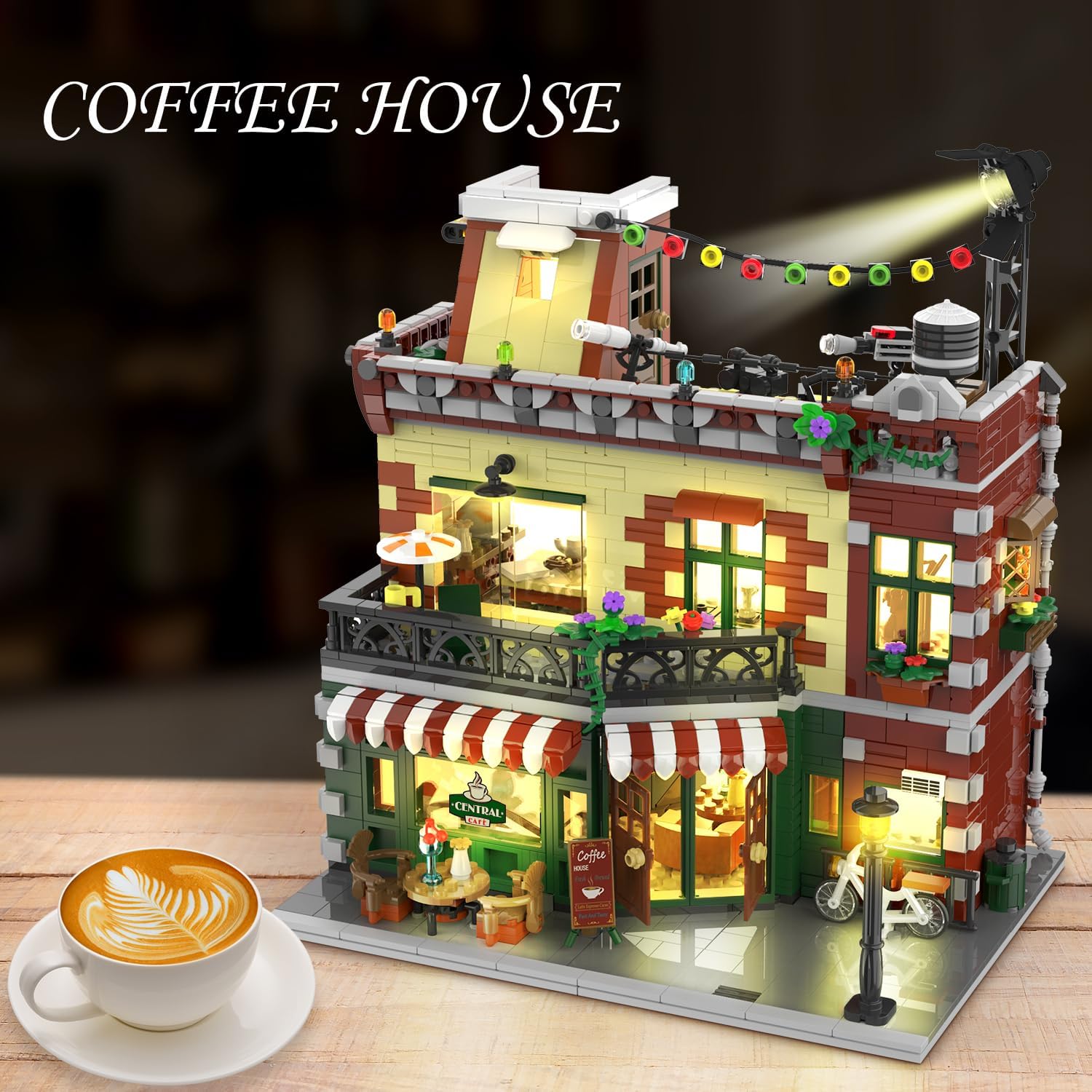 Set da Costruzione Caffetteria con Illuminazione LED