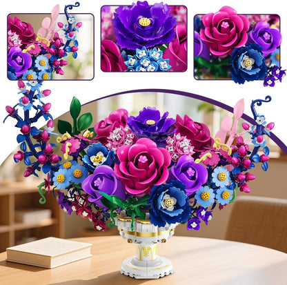 Mond Blumen Bauspielzeugset mit Licht