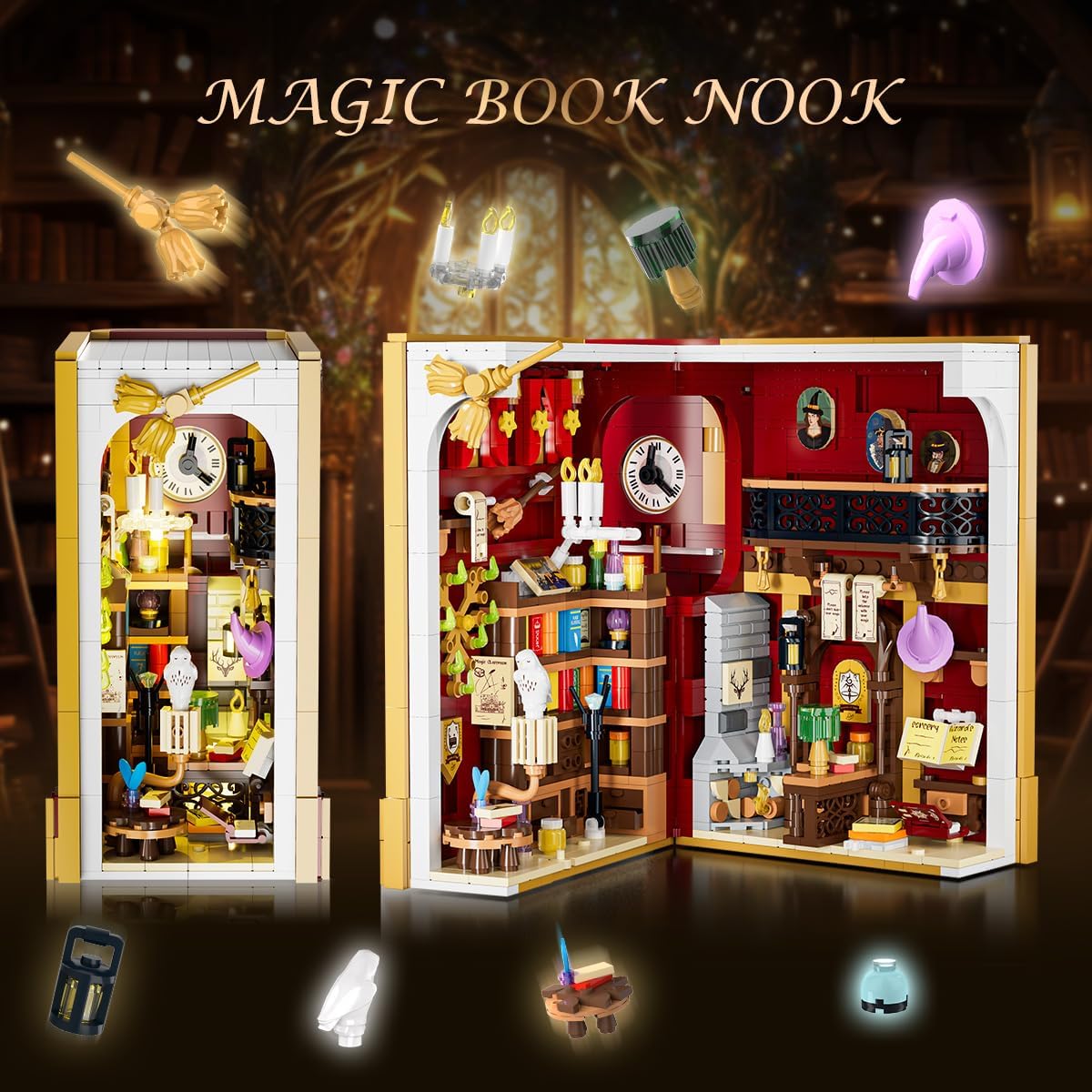 Book Nook Magico – Set da Costruzione con Illuminazione LED