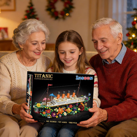 Set di Costruzioni Titanic Floreale con Luci LED