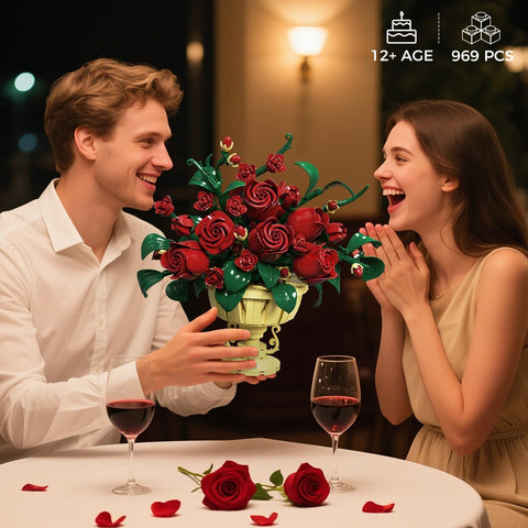Set di Costruzioni Rose Floreali per Adulti