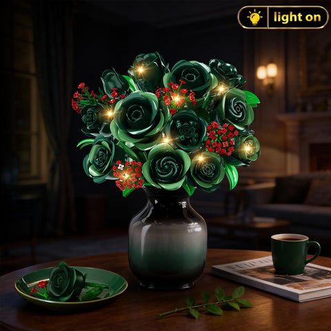 Set di Costruzioni Bouquet di Fiori con Luci LED