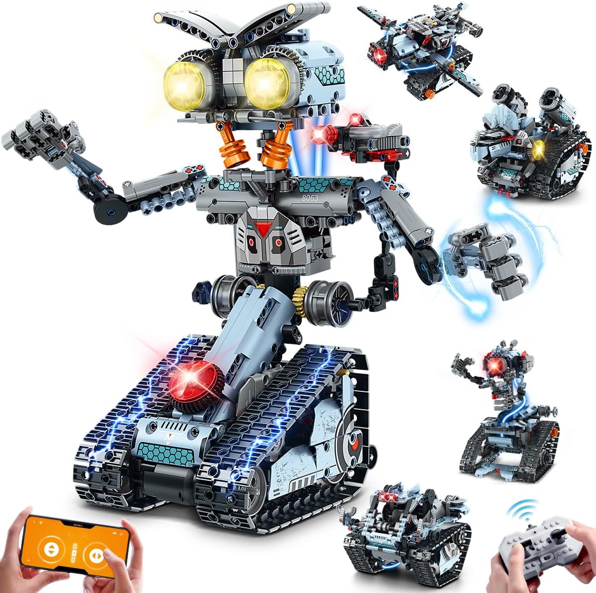 Kit Robot Tecnico da Costruzione con Luci LED