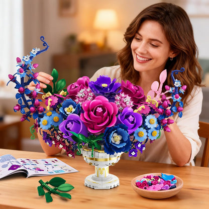 Mond Blumen Bauspielzeugset mit Licht
