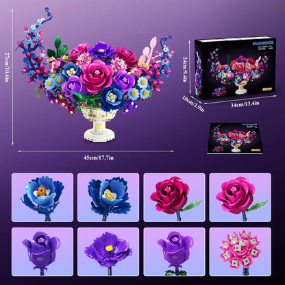 Mond Blumen Bauspielzeugset mit Licht