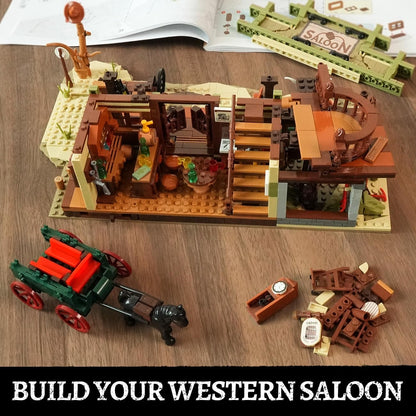 Western-Saloon-Bauset mit LED-Beleuchtung