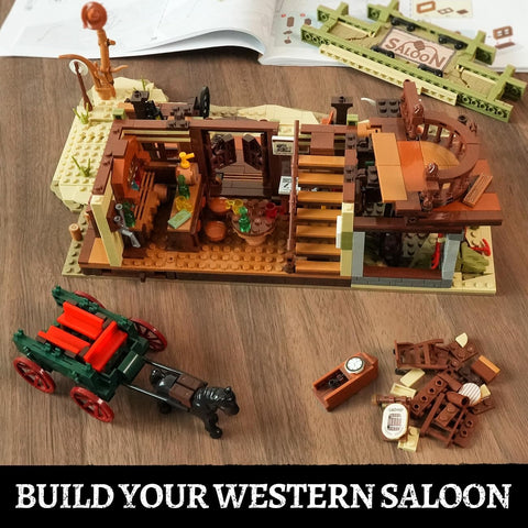 Set da Costruzione Saloon Western con Illuminazione LED