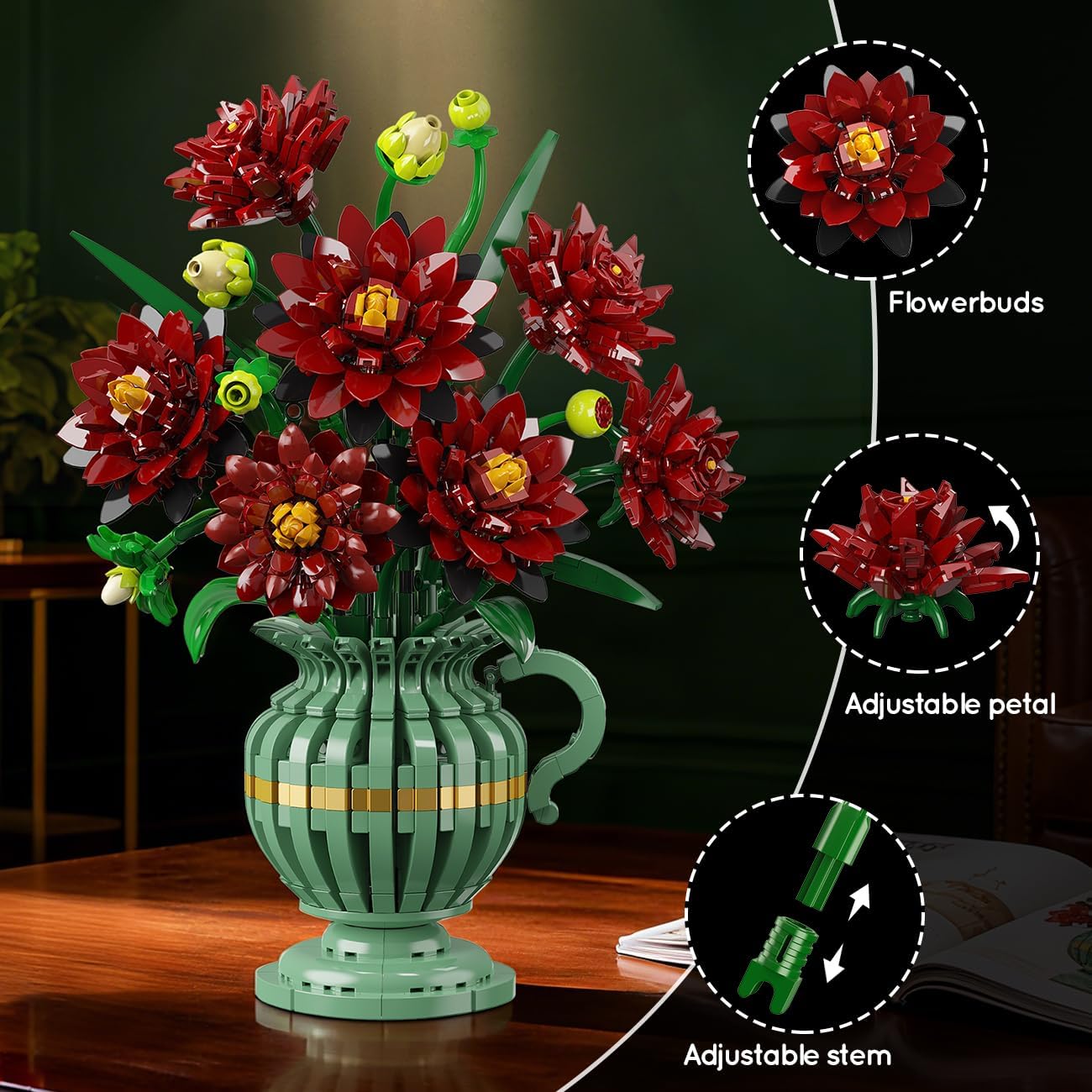 Set di costruzione dalie con vaso