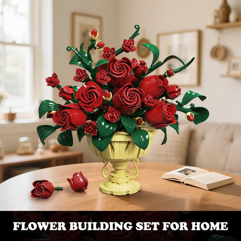 Set di Costruzioni Rose Floreali per Adulti