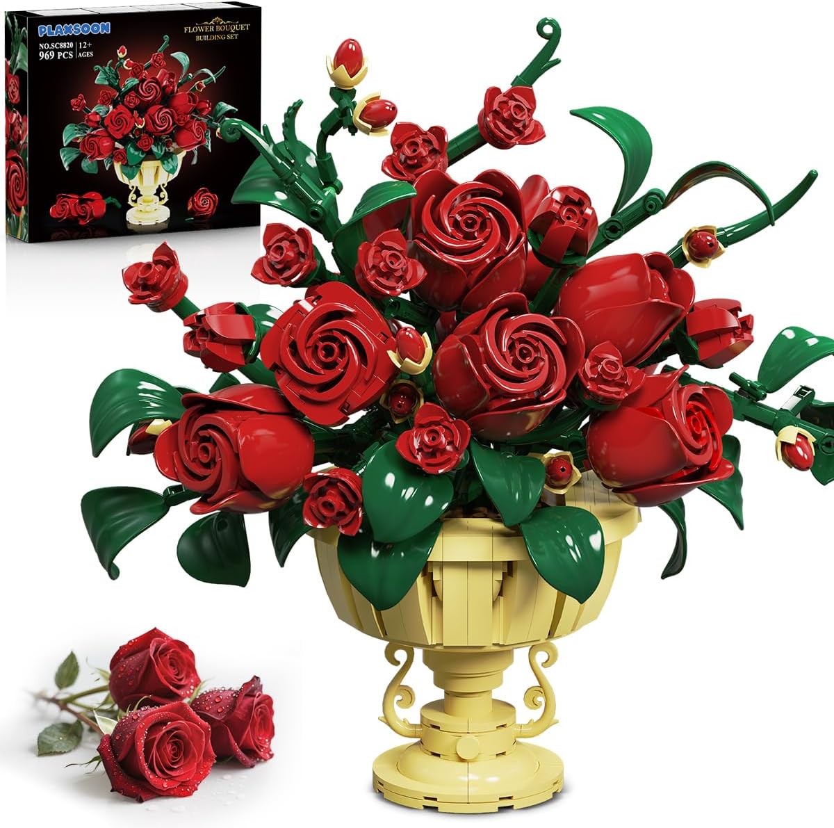 Set di Costruzioni Rose Floreali per Adulti