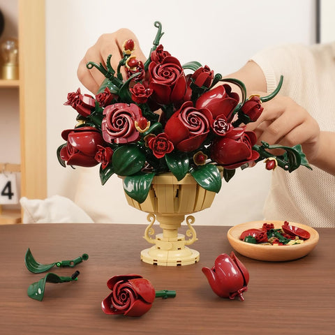 Set di Costruzioni Rose Floreali per Adulti