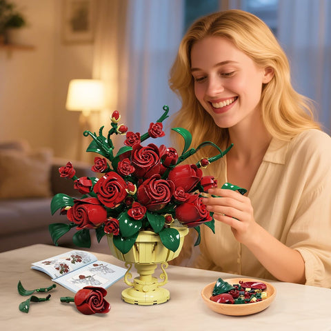 Set di Costruzioni Rose Floreali per Adulti