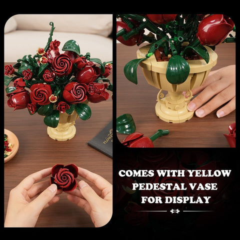 Set di Costruzioni Rose Floreali per Adulti