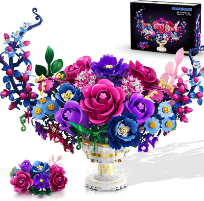 Mond Blumen Bauspielzeugset mit Licht