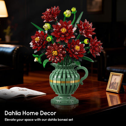 Dahlien-Bauset mit Vase