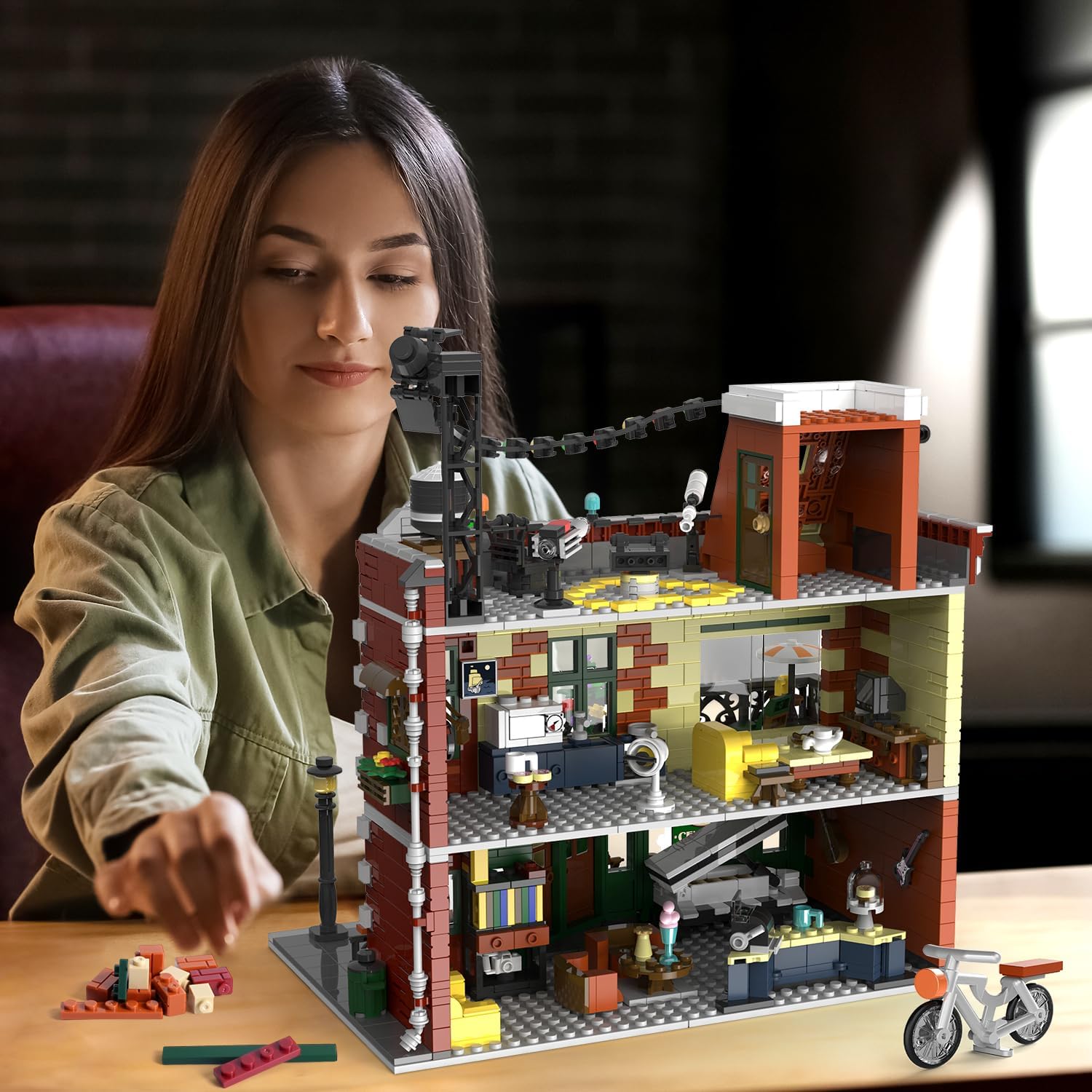 Set da Costruzione Caffetteria con Illuminazione LED