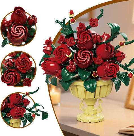 Set di Costruzioni Rose Floreali per Adulti