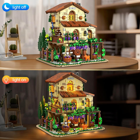 Set da Costruzione Château Vinicolo con Illuminazione LED