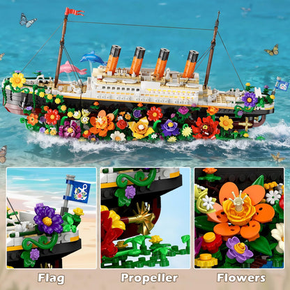 Blumen Titanic Bauspielzeug mit Licht