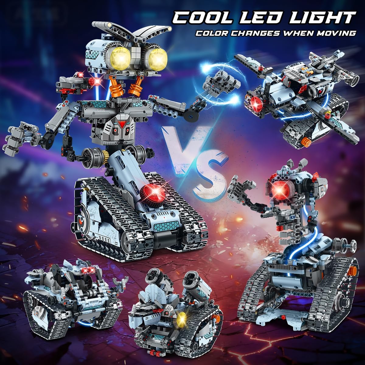 Kit Robot Tecnico da Costruzione con Luci LED