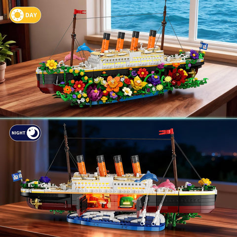 Set di Costruzioni Titanic Floreale con Luci LED