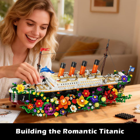 Set di Costruzioni Titanic Floreale con Luci LED