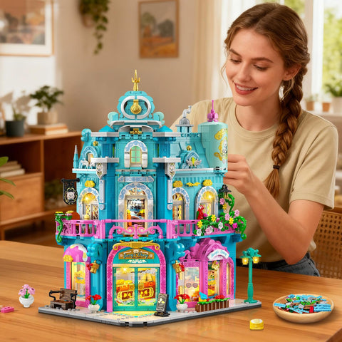 Castello Milk Bakery – set di costruzioni con illuminazione e dettagli realistici