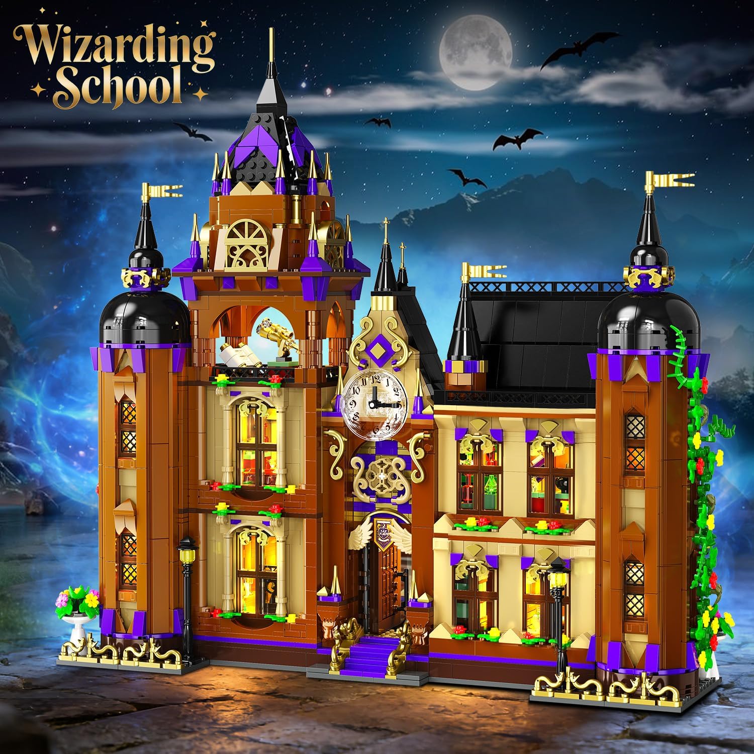 Castello della Scuola di Magia con Illuminazione LED