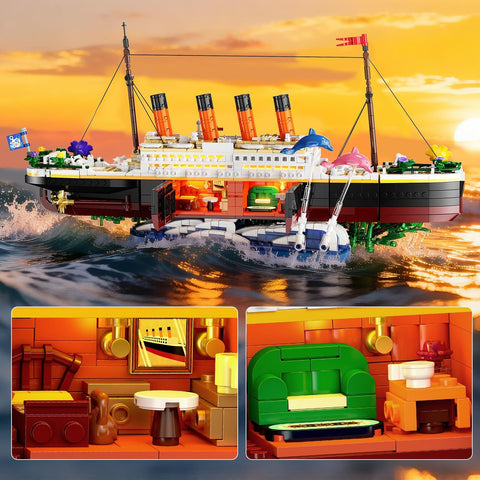 Set di Costruzioni Titanic Floreale con Luci LED
