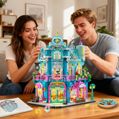 Castello Milk Bakery – set di costruzioni con illuminazione e dettagli realistici