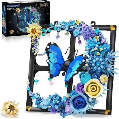 Mond Blumen Bauspielzeugset mit Licht
