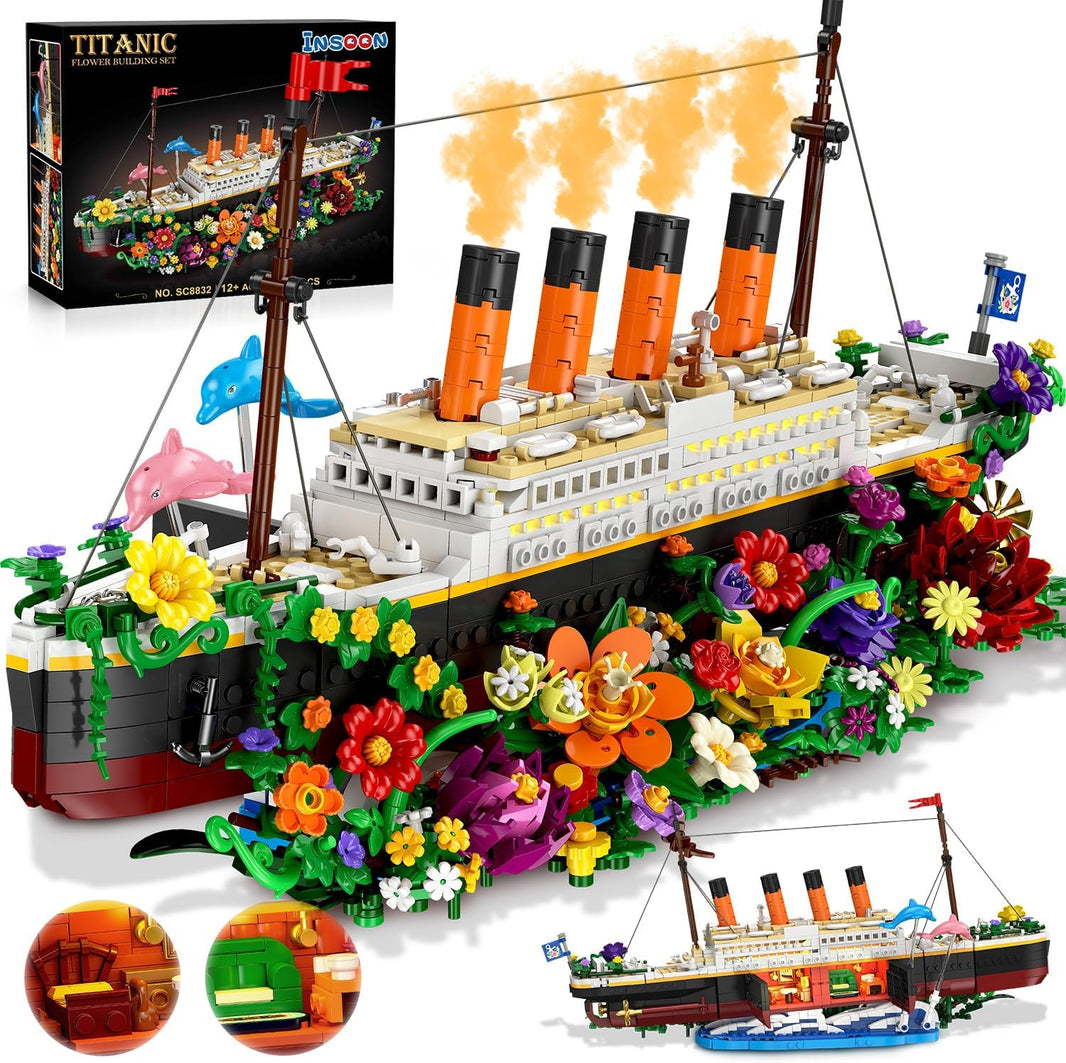 Blumen Titanic Bauspielzeug mit Licht