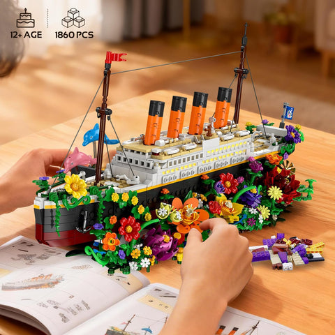 Set di Costruzioni Titanic Floreale con Luci LED