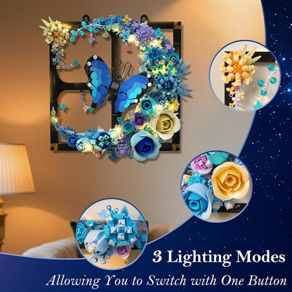 Mond Blumen Bauspielzeugset mit Licht