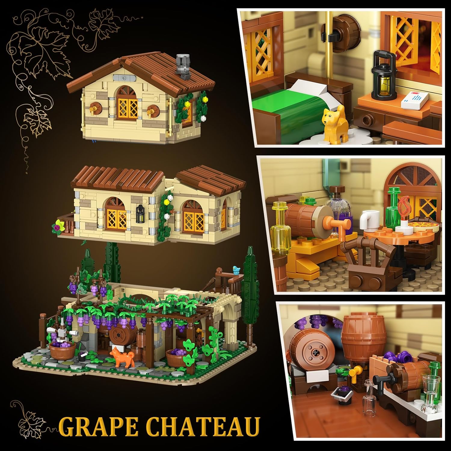 Set da Costruzione Château Vinicolo con Illuminazione LED