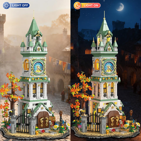 Torre dell’Orologio Magica – Set da Costruzione con Luci