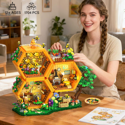 Bienen Bauernhof Haus Bauset mit Licht
