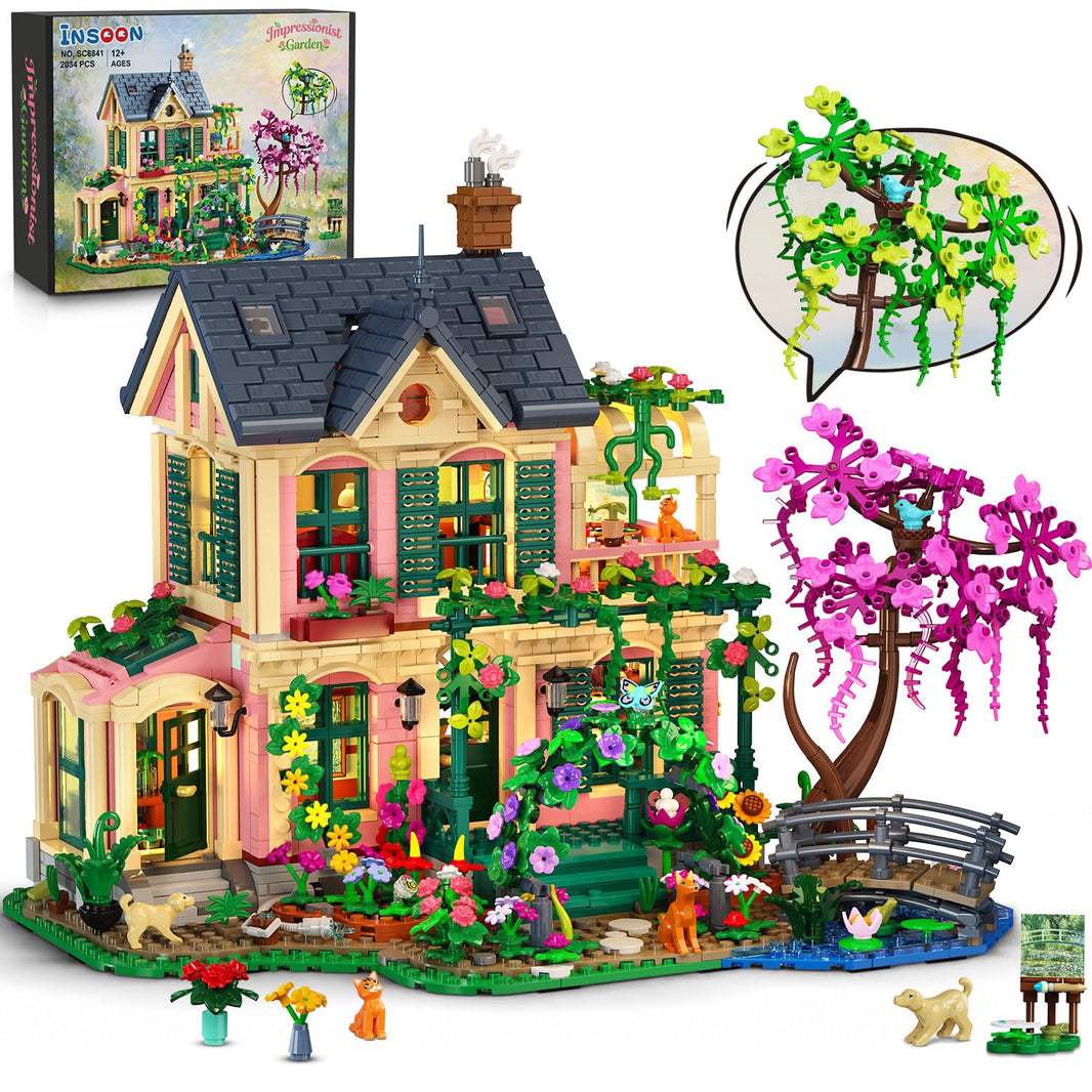 Casa Giardino Artistica con luci – Set da costruzione per adulti