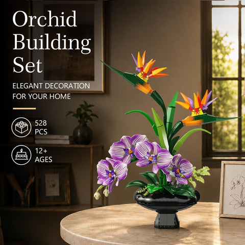 Orchidea Elegante con Vaso – Decorazione Floreale da Costruire