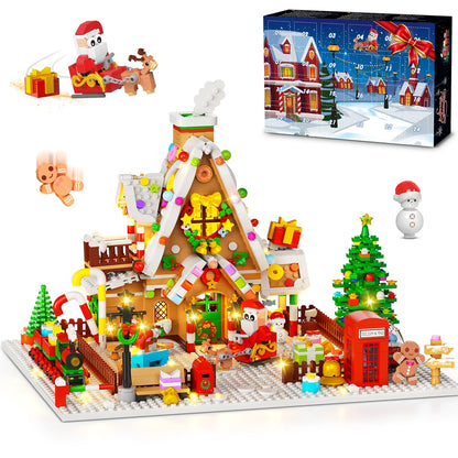 Calendario dell’Avvento 2026 – Mini Set da Costruzione Casetta di Pan di Zenzero con Luci LED